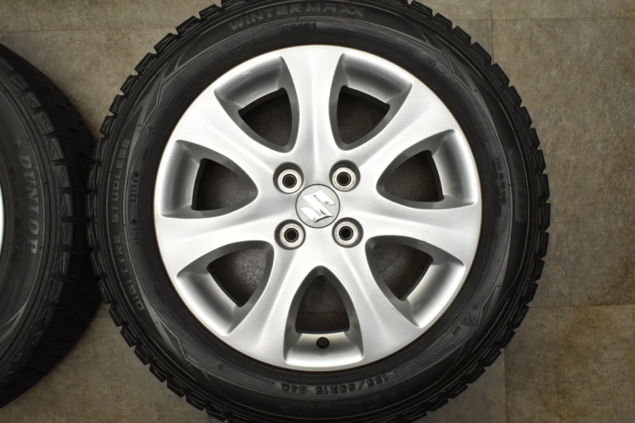 バリ溝】スズキ スイフト 純正 15in 5.5J +45 ダンロップ ウィンター