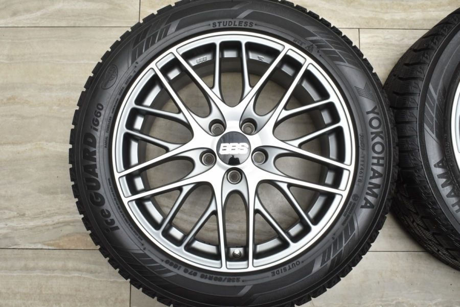 美品 バリ溝】BBS GERMANY CS 18in 7.5J +38 PCD114.3 アイスガード iG60 235/50R18 アルファード  ヴェルファイア エクストレイル 中古 スタッドレスタイヤホイールセット | パーツ販売ナンバーワン