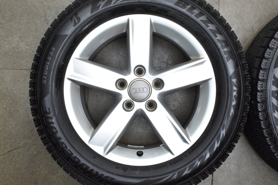 【BS BLIZZAK VRX2 225/55R16】スタッドレス【audi A4 8K 純正ホイール 16インチ 7J5HPCD112+46】19年製 バリ溝　(MTE355)クレジットカード QRコード決済可能 BS BLIZZAK VRX2 225/55R16】スタッドレス【audi A4 8K 純正ホイール