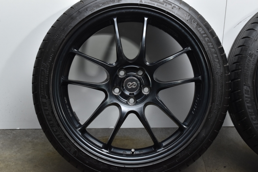 【軽量】ENKEI PerformanceLine PF01 18in 7.5J +45 PCD100 パイロットスポーツ4 225/40R18 86  プリウス BRZ インプレッサ レガシィ