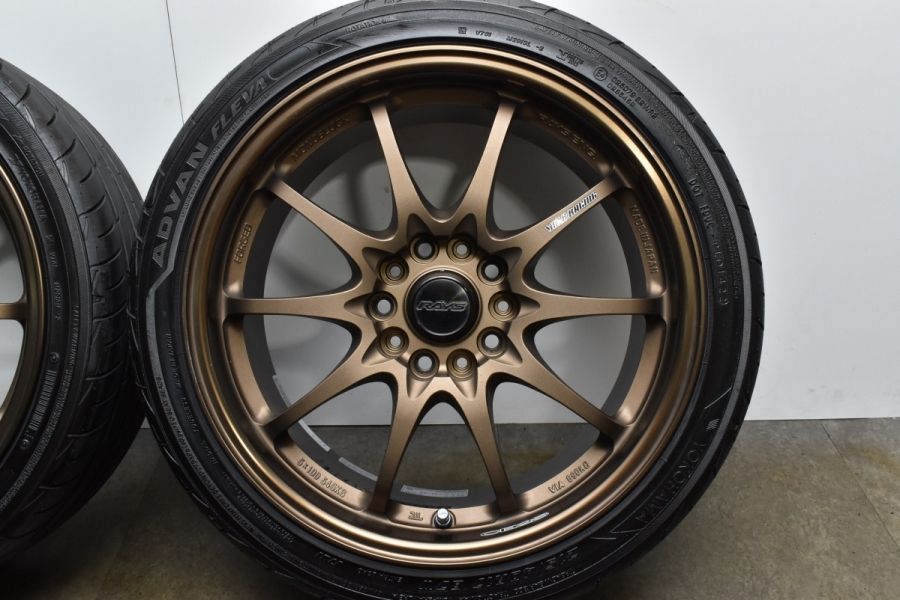 鍛造 バリ溝付】RAYS VOLK RACING CE28N 17in 7.5JJ +43 PCD114.3 ヨコハマ アドバン フレバ  215/40R17 スイフトスポーツ ZC83S ZC72S 中古 タイヤホイールセット | パーツ販売ナンバーワン