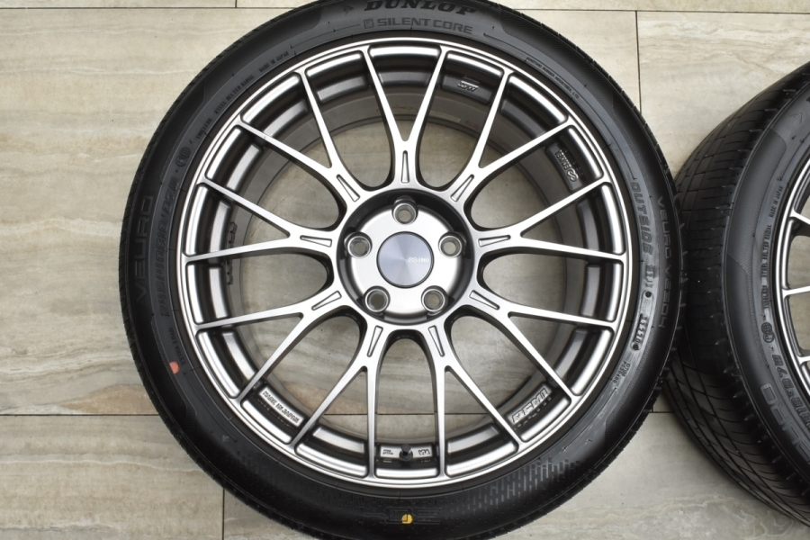 美品 バリ溝】エンケイ PFM1 18in 8.5J +45 PCD112 ダンロップ