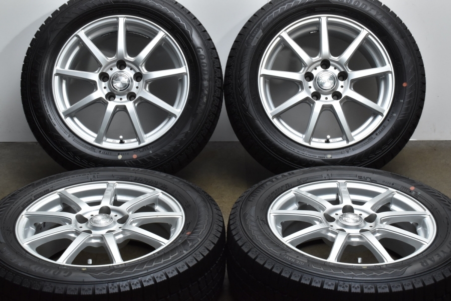 【バリ溝 美品】ウェッズ ラブリオン 15in 6.5J +38 PCD114.3 グッドイヤー アイスナビ8 205/65R16 ノア ヴォクシー  SAI セレナ MAZDA3