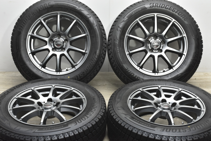 【2023年製 超バリ溝 美品】シュナイダー 17in 7J +38 PCD114.3 グッドイヤー アイスナビ7 195/60R17 60系 新型 プリウス スタッドレス