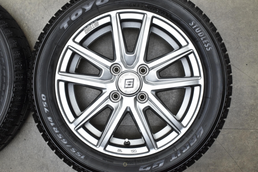 スタッドレスタイヤ 軽 2019製 ホイール付 TOYOタイヤ GARIT G5 155/65R 14