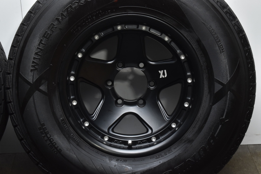 【美品 バリ溝】エクストリームJ XJ05 16in 8JJ -25 PCD139.7 ダンロップ ウィンターマックス SJ8 275/70R16  ランクル80 90 プラド