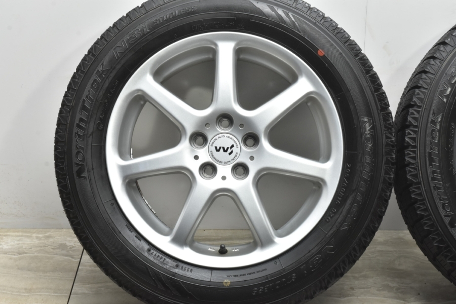 【バリ溝 美品】スバル 純正オプション SAA 16in 6.5J +55 PCD100 ノーストレック N3i 205/60R16 エクシーガ  レガシィB4 ツーリングワゴン