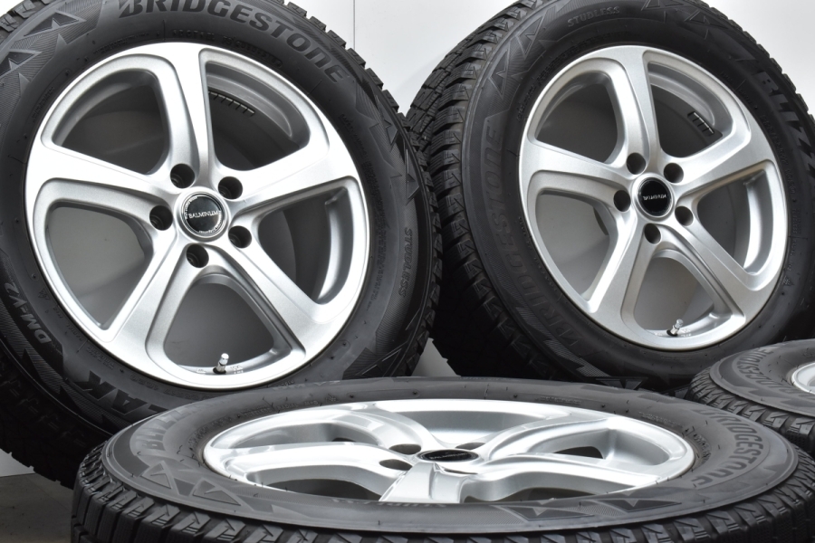 美品 バリ溝】バルミナ 17in 7J +38 PCD114.3 ブリヂストン ブリザック DM-V2 225/65R17 レクサス NX ハリアー  RAV4 ヴァンガード CX-5 中古 スタッドレスタイヤホイールセット | パーツ販売ナンバーワン