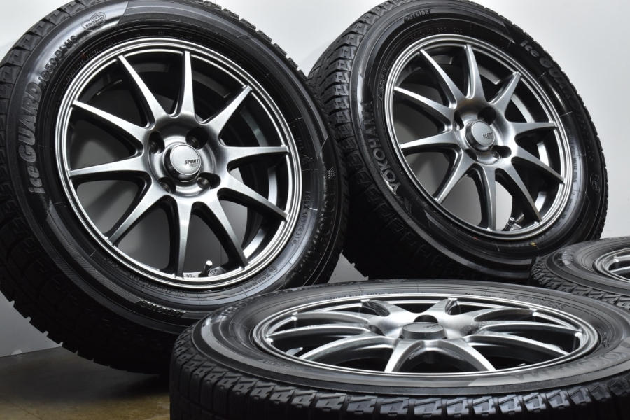 バリ溝 美品】SPORT ABELIA 15in 5.5J +43 PCD100 ヨコハマ アイス
