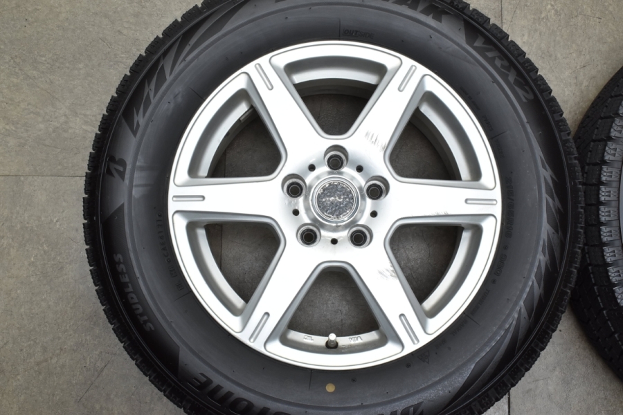 バリ溝】トップラン 16in 6.5J +48 PCD114.3 ブリヂストン ブリザック 