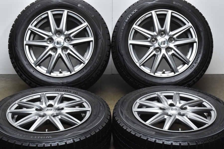 美品 バリ溝】SEIN 15in 6J+53 PCD114.3 ダンロップ ウィンター  
