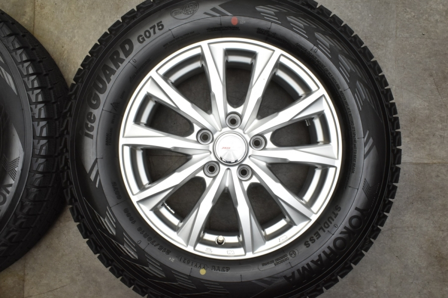 ① 215/70R16 ヨコハマスタッドレス　jokerアルミ付き　バリ山　中古品　車庫保管　4本セット 215⁄70R16 ヨコハマ アイスガードG075 スタッドレスアルミセット