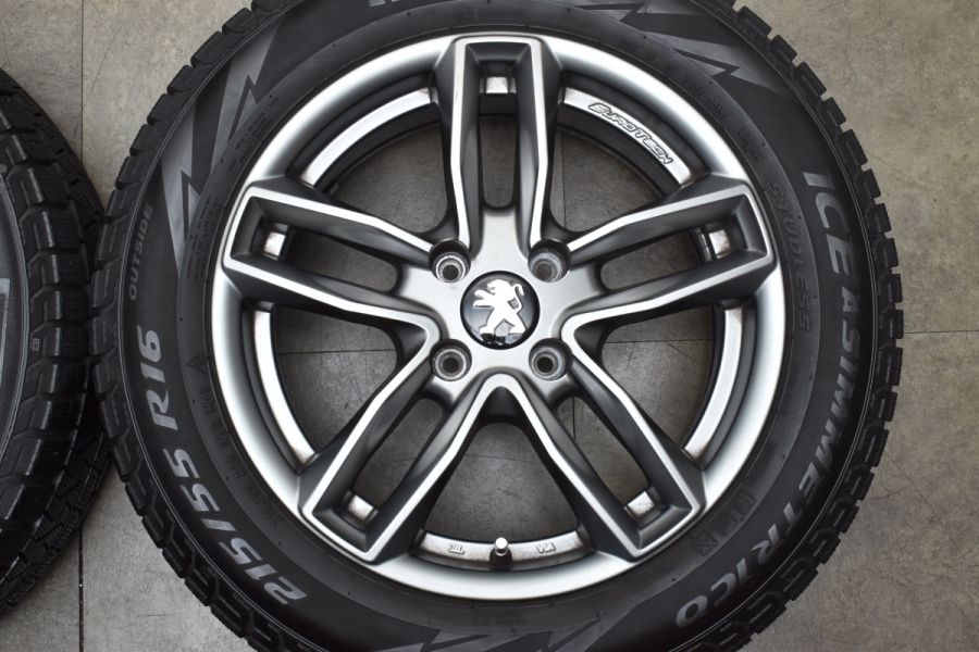 程度良好品】ユーロテック 16in 6.5J +25 PCD108 ピレリ アイス