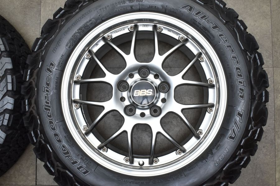 鍛造品】BBS RS-GT RS927H 18in 8.5J +56 PCD130 BFグッドリッチ オールテレーン T/A KO2  LT265/60R18 ポルシェ カイエン VW トゥアレグ 中古 タイヤホイールセット | パーツ販売ナンバーワン