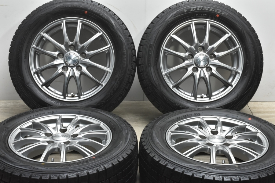 美品 バリ溝】レーベン 15in 6J +52 PCD114.3 ダンロップ ウィンター 