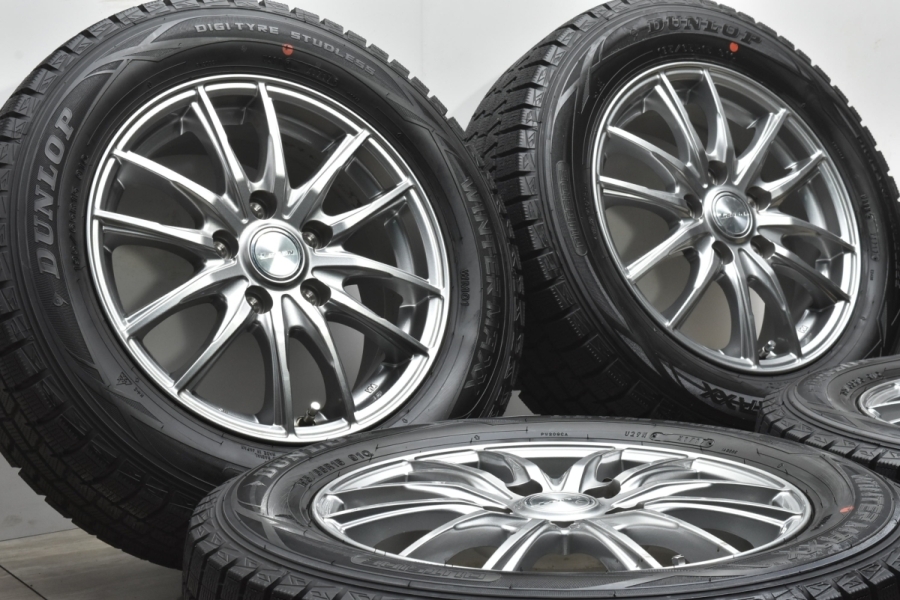 美品 バリ溝】レーベン 15in 6J +52 PCD114.3 ダンロップ