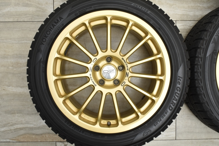 【美品】OZレーシング スーパーツーリズモ 17in 7J +48 PCD100 ヨコハマ アイスガード iG50+ 215/50R17 インプレッサ  レガシィ