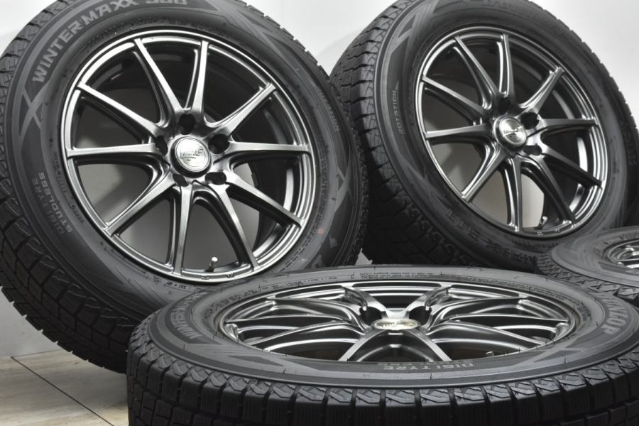 美品 バリ溝】ファイナルスピード 17ni 7J +48 PCD114.3 ダンロップ ウィンターマックス SJ8 225/65R17 エクストレイル  CX-5 CX-8 CR-V 中古 スタッドレスタイヤホイールセット | パーツ販売ナンバーワン