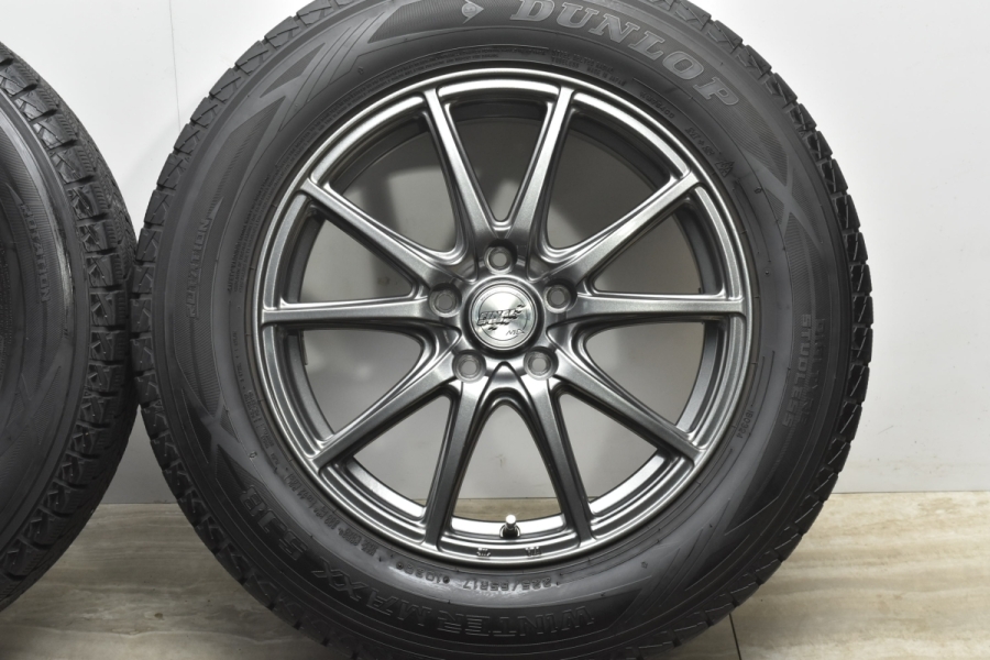 美品 バリ溝】ファイナルスピード 17ni 7J +48 PCD114.3 ダンロップ ウィンターマックス SJ8 225/65R17 エクストレイル  CX-5 CX-8 CR-V 中古 スタッドレスタイヤホイールセット | パーツ販売ナンバーワン