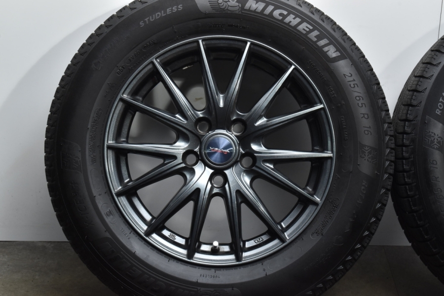 バリ溝 美品】WEDS VELVA 16in 6.5J +39 PCD114.3 トヨタ専用設計