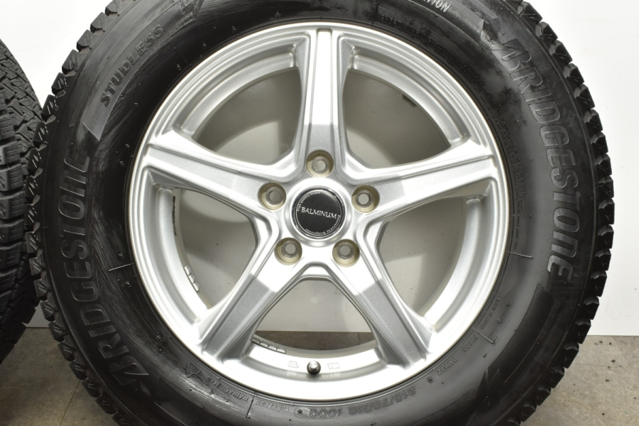 バリ溝】バルミナ 16in 6.5J +38 PCD114.3 ブリヂストン ブリザック DM