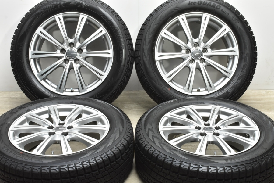 【バリ溝 美品】ミルアス 17in 7J +54 PCD100 ヨコハマ アイスガード G075 225/60R17 SJ フォレスター GT系 XV  BR レガシィアウトバック