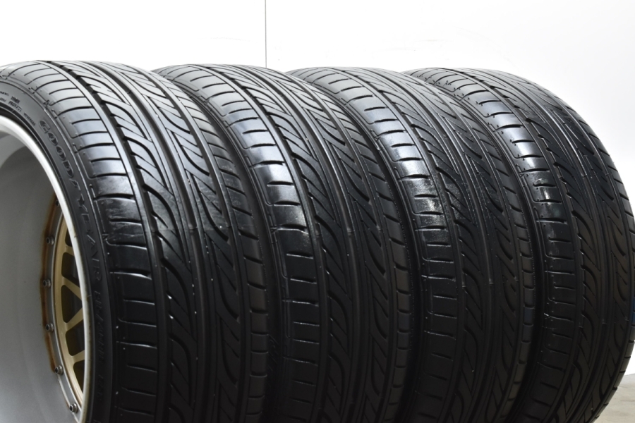 美品 バリ溝】BBS LM247 18in 7.5J +49 PCD100 グッドイヤー