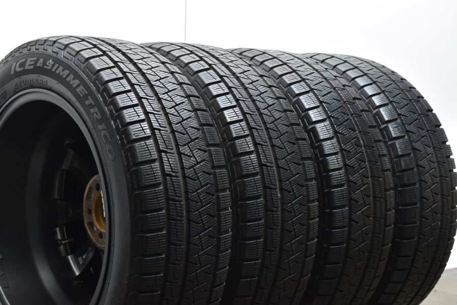 【バリ溝】LEADER SPEC RM 17in 7J +48 PCD100 ピレリ アイスアシンメトリコ 215/55R17 レガシィアウトバック  フォレスター