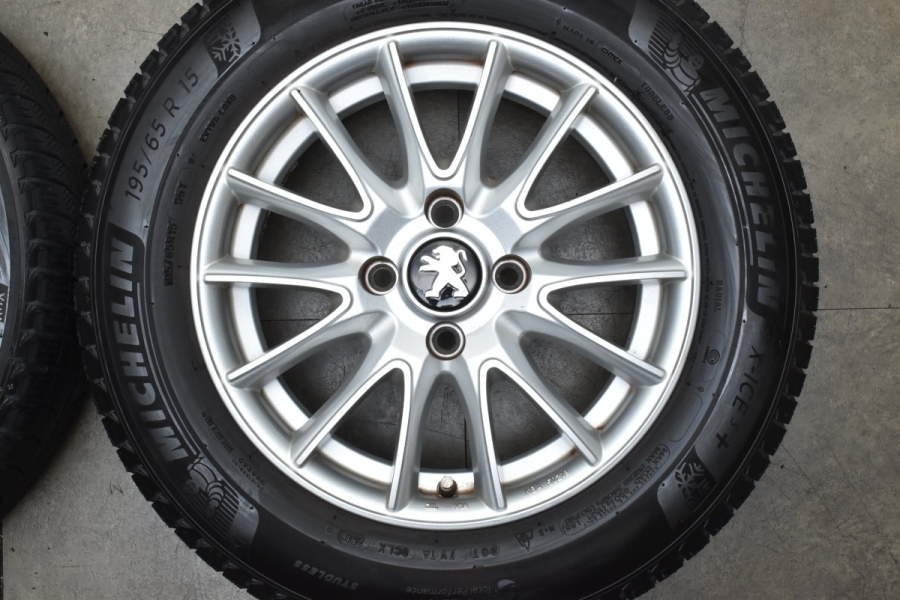 【車検用に】OZレーシング MSW86 15in 6J +22 PCD108 ミシュラン X-ICE3+ 195/65R15 プジョー 307SW  2008 シトロエン C3 C4 エアクロス