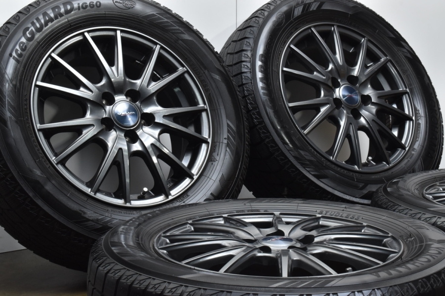 美品】WEDS VELVA 15in 6J +43 PCD100 ヨコハマ アイスガード iG60 195 