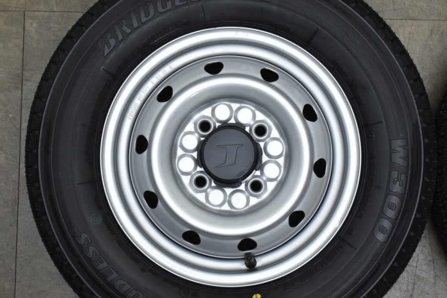 【2022年製 走行わずか】トピー M74 12in 3.50B +52 PCD100 ブリヂストン W300 145/80R12 N-VAN  クリッパー NV100 ハイゼット バリ溝