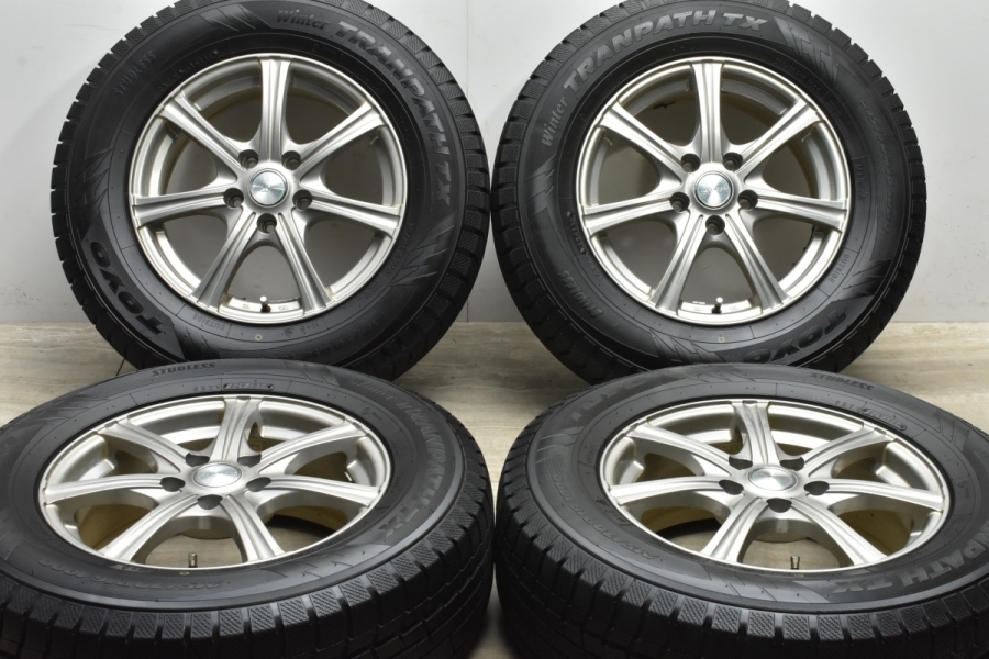 【バリ溝】leggero 16in 6.5J +40 PCD114.3 トーヨー ウィンタートランパス TX 215/70R16 RAV4 ハリアー  アウトランダー デリカD:5 RVR