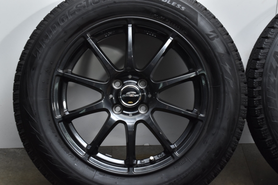 美品 バリ溝】シュナイダー 16in 6J +43 PCD100 ブリヂストン ブリザック VRX2 195/65R15 ライズ ロッキー  スタッドレス 中古 スタッドレスタイヤホイールセット | パーツ販売ナンバーワン