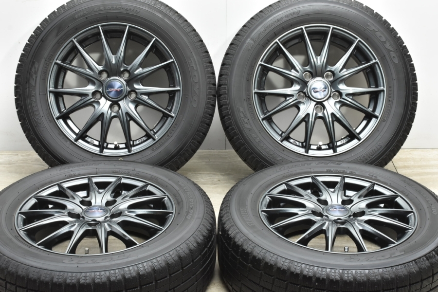 【美品 バリ溝】WEDS VELVA 15in 6J +46 PCD114.3 トーヨー ガリットG5 195/65R15 ノア ヴォクシー セレナ  リーフ ステップワゴン