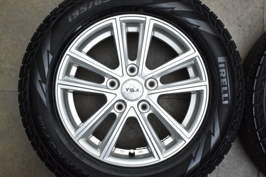 バリ溝 美品】YIDA 15in 6J +50 PCD114.3 ピレリ アイスアシンメトリコ 