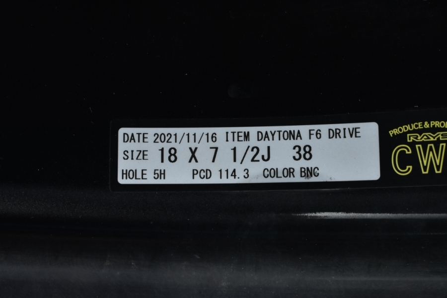 2021年製 バリ溝美品】RAYS TEAM DAYTONA F6 DRIVE 18in 7.5J +38