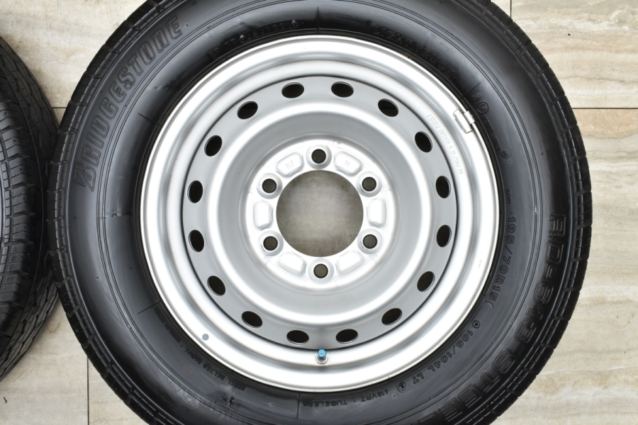 程度良好品】トヨタ ダイナ 純正 15in 5J +30 PCD139.7 ブリヂストン RD-613 STEEL 195/70R15  106/104L LT カムロード ノーマル戻し 中古 タイヤホイールセット | パーツ販売ナンバーワン