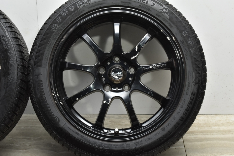 【バリ溝】LMスポーツ Final 17in 7.5J +50 PCD114.3 コンチネンタル コンチバイキングコンタクト7 235/45R17  GRB インプレッサ STI WRX