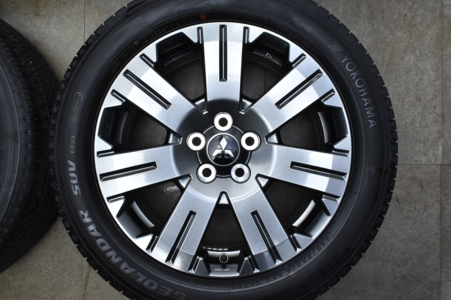 三菱純正 デリカD5 新車外し 225/55/18 アルミホイールタイヤセット