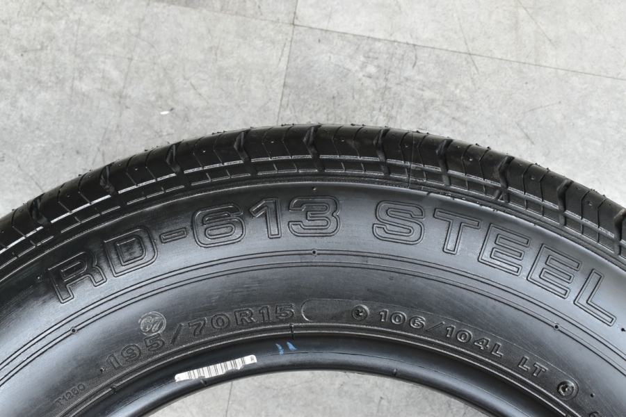 【2021年製 新車外し品】ブリヂストン RD-613 STEEL 195/70R15 106/104L LT 4本セット ライトトラック カムロード  トヨエース