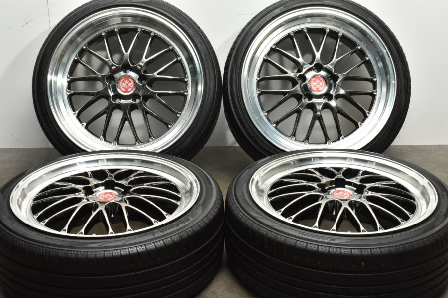 【人気デザイン】レアマイスター ブルネッロ 19in 8J +43 9J +45 PCD114.3 ブルーアースA 225/40R19  245/35R19 レクサスGS クラウンカムリ