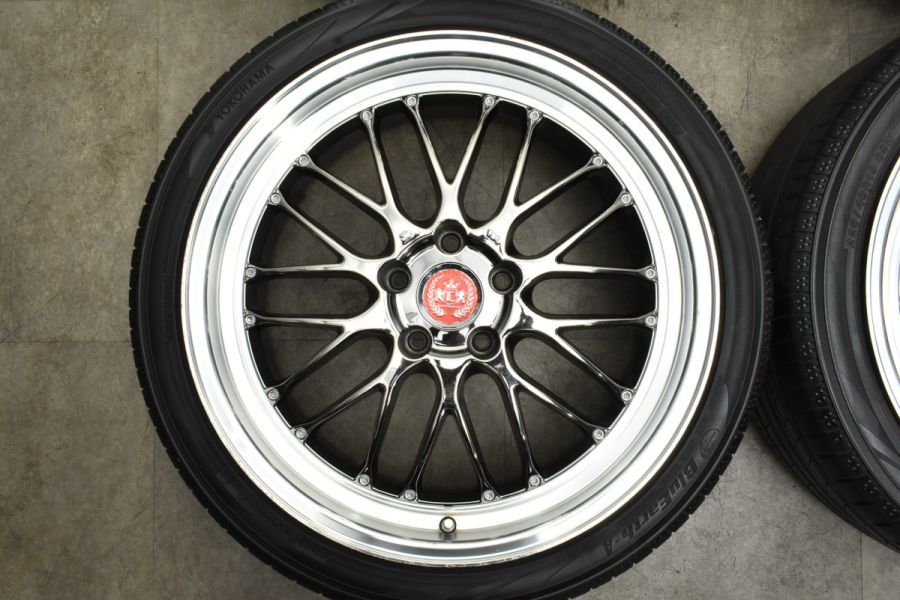 【人気デザイン】レアマイスター ブルネッロ 19in 8J +43 9J +45 PCD114.3 ブルーアースA 225/40R19  245/35R19 レクサスGS クラウンカムリ