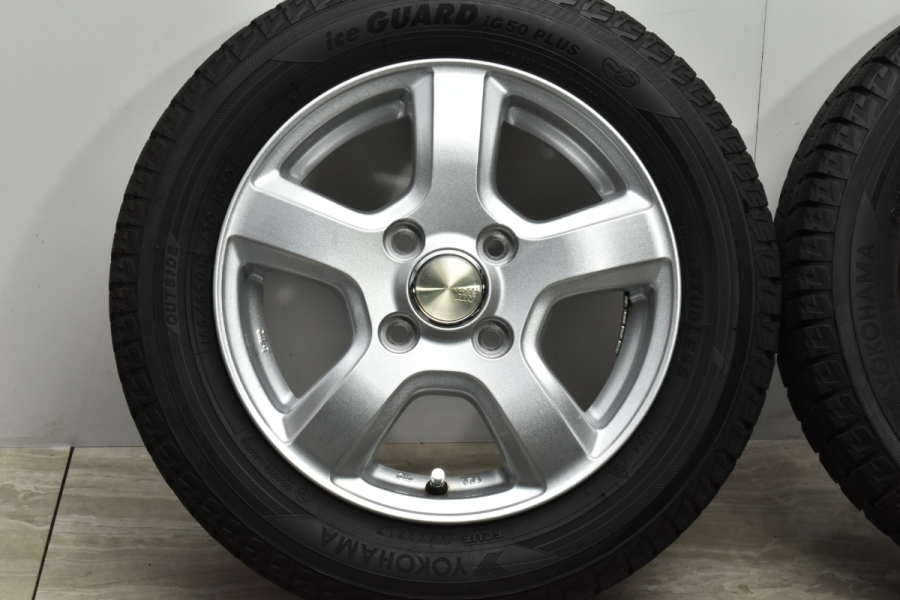 美品】GRASS 13in 4.00B +42 PCD100 ヨコハマ アイスガード5PLUS iG50+ 