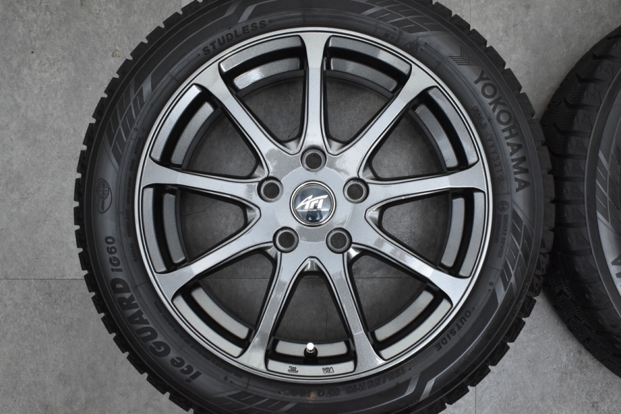 美品 バリ溝】AFT 16in 6.5J +50 PCD112 ヨコハマ アイスガード iG60 