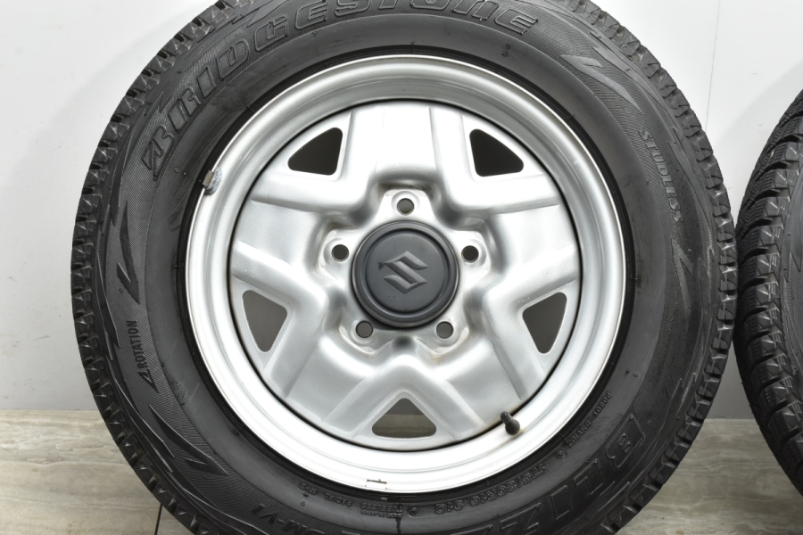 【程度良好品】ジムニー 純正 16in 5.5J +22 PCD139.7 ブリヂストン ブリザック DM-V1 175/80R16 スタッドレス  JB64 JB23 JA11