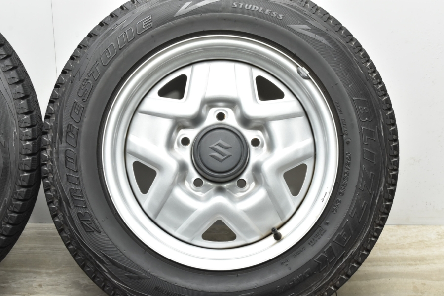 【程度良好品】ジムニー 純正 16in 5.5J +22 PCD139.7 ブリヂストン ブリザック DM-V1 175/80R16 スタッドレス  JB64 JB23 JA11