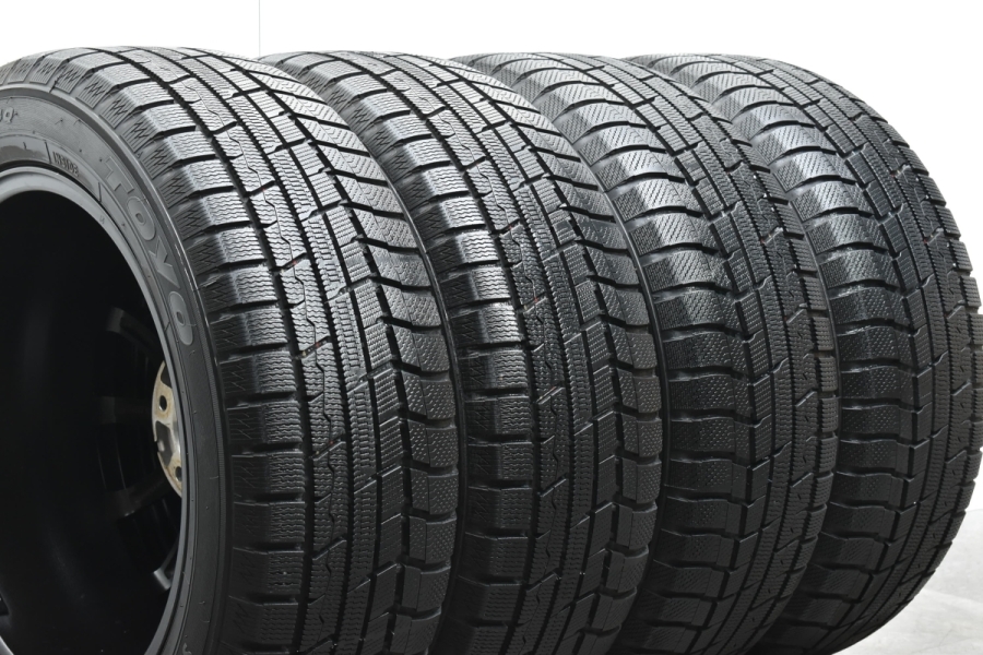 【美品 バリ溝】VELVA 17in 7J +53 PCD114.3 トーヨー ウィンタートランパス TX 215/55R17 オデッセイ ヴェゼル  CX-3 MPV スタッドレス