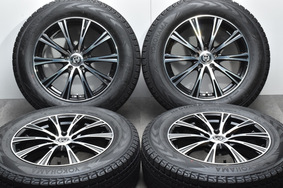 【程度良好】RIZLEY 18in 7.5J +38 PCD114.3 ヨコハマ アイスガード G075 235/65R18 レクサス RX ニッサン  ムラーノ バリ溝