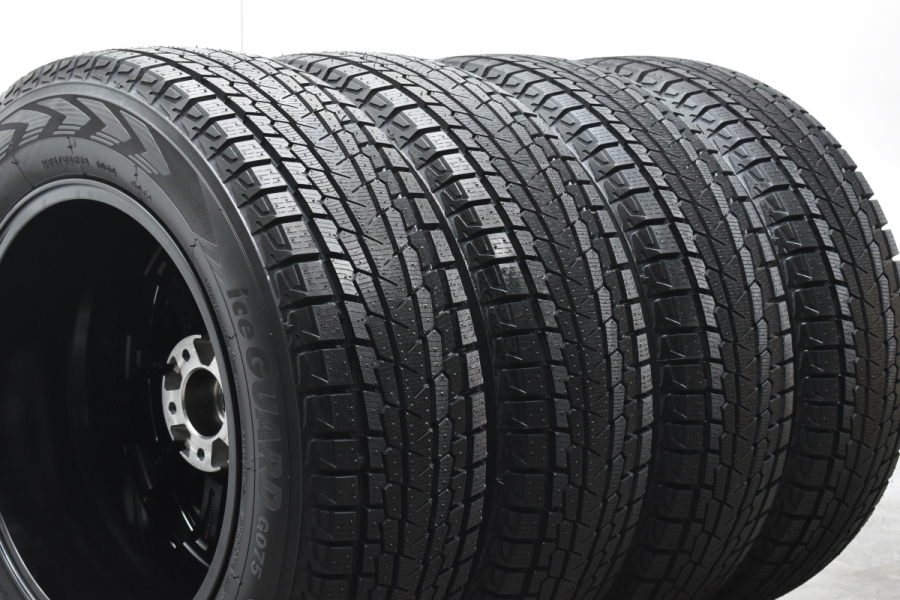 【程度良好】RIZLEY 18in 7.5J +38 PCD114.3 ヨコハマ アイスガード G075 235/65R18 レクサス RX ニッサン  ムラーノ バリ溝