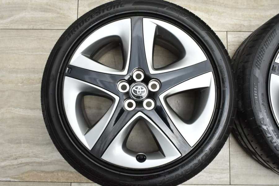 バリ溝 美品】トヨタ 50 プリウス ツーリング 純正 17in 7J +50 PCD100
